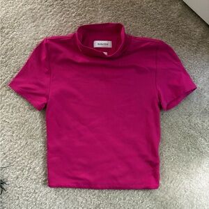 Aritzia Babaton Pink Turtleneck Top